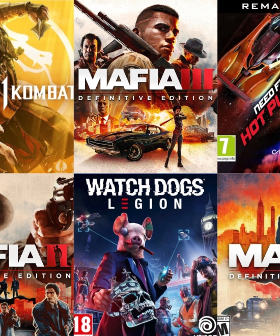 DIGITAL PS GAMES BUNDLE PS5 (MK 11 + MAFIA 1 + NFS HOT PURSUIT + MAFIA 2 + WATCH DOGS LEGION + MAFIA 3)