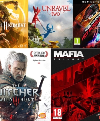 DIGITAL PS GAMES BUNDLE PS4 ( MAFIA 1, 2, 3, MK 11, WITCHER 3, NFS HOT PURSUIT, UNRAVEL TWO)