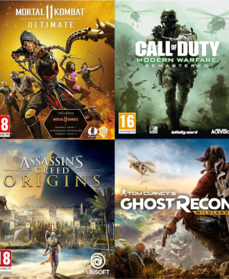 DIGITAL PS GAMES BUNDLE PS5 (MK 11+COD MW REM+ AC ORIGINS+ GR WILDLANDS)